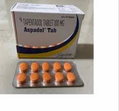 showing a 10 pills of aspadol 100mg