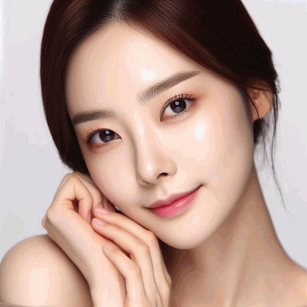 Beautiful korean woman after using korean cleanser